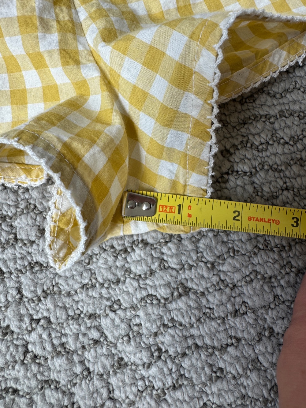 Anthropologie Yellow and White Gingham Boxer Shorts - Picture 7 of 8